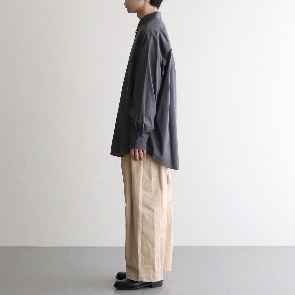 Broad L/S Oversized Regular Collar Shirt #C.GRAY [GM251-50001B]