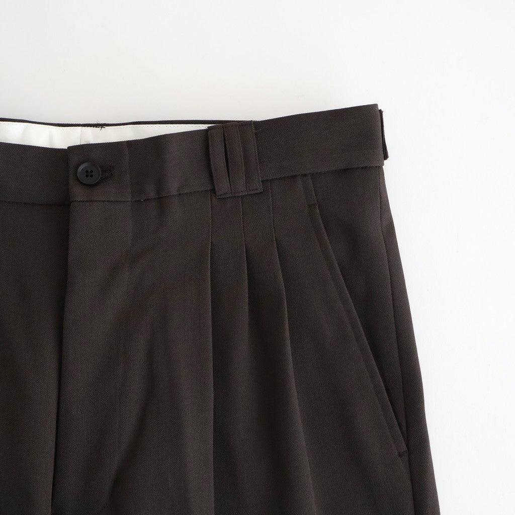 3pleated Wide-leg Trousers #BROWN [YK25FW01051P]