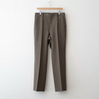 LIGHT WOOL MAX GABARDINE SLACKS #DARK OLIVE BROWN [A26SP03MG]