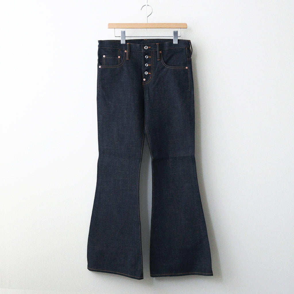 CLASSIC BELL BOTTOM DENIM PANTS #RIGID IINDIGO [CLASS007]