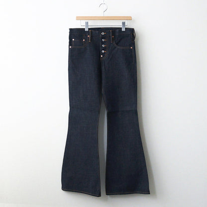 CLASSIC BELL BOTTOM DENIM PANTS #RIGID IINDIGO [CLASS007]