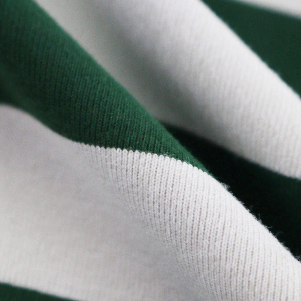 W's TECH DRAWSTRING BORDER S/S TEE #WHITE / GREEN [BE-36024L]