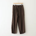 GARMENTDYED COTTON SILK TWILL EASY PANTS #BROWN [YK25SS001007P]