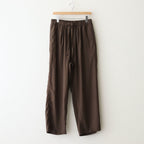 GARMENTDYED COTTON SILK TWILL EASY PANTS #BROWN [YK25SS001007P]