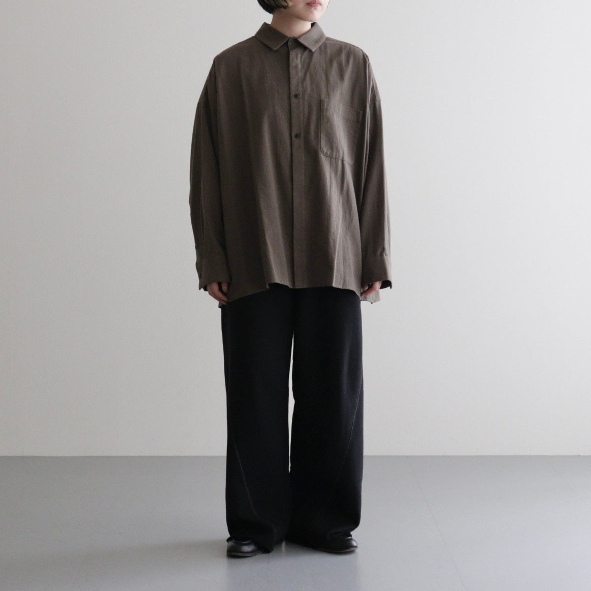 ワイドBOXシャツ-P #BROWN [D225-T892-P] – ciacura