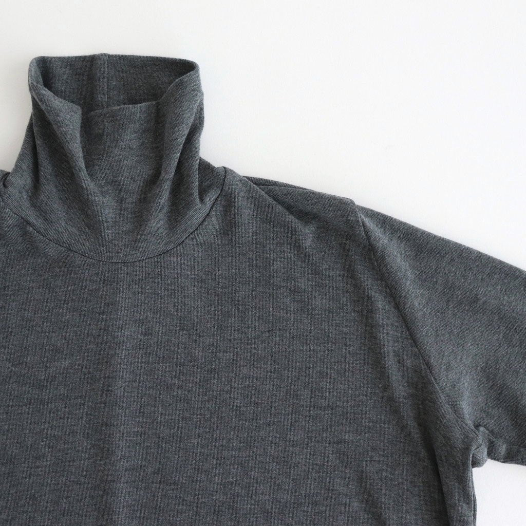 NTSNT - シルキーテンセル・ベアフライス タートルネックカットソー #90 Grey mix [SN_NC0202TN]