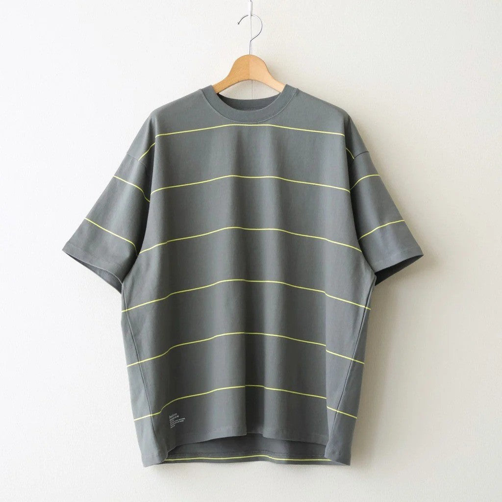 PIN BORDER S/S TEE #GRAY×YELLOW [FSC263-70090]