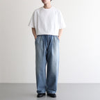 Selvage Denim Two Tuck Pants #INDIGO_LIGHT FADE [GU253-40061LB]