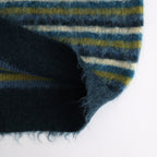 MOHAIR BORDER SWEATER #YELLOW×PEACOCK [YK24FW0824S]