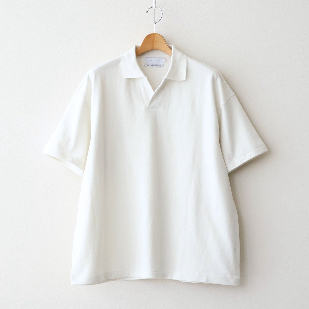 Cotton Pique Jersey S/S Skipper Polo #PEARL WHITE [GU261-70416]