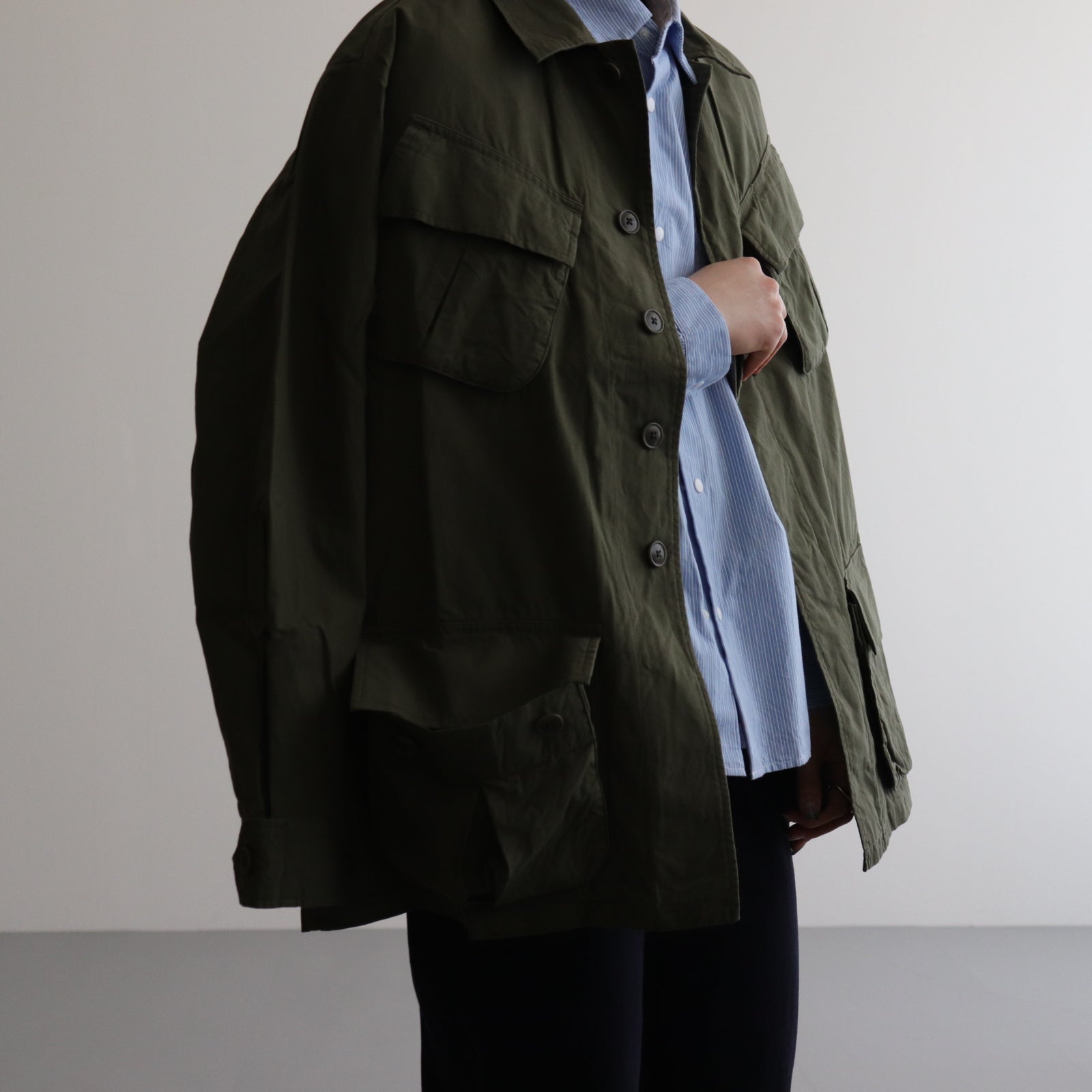 FATIGUE JACKET #olive poplin [24505]