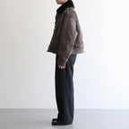 WASHED FINX COTTON GABARDINE FLIGHT BLOUSON #DEEP OLIVE [A25AB01HM]