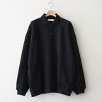 AZUMA Terry Pullover Polo Sweat #BLACK [GU261-70243B]