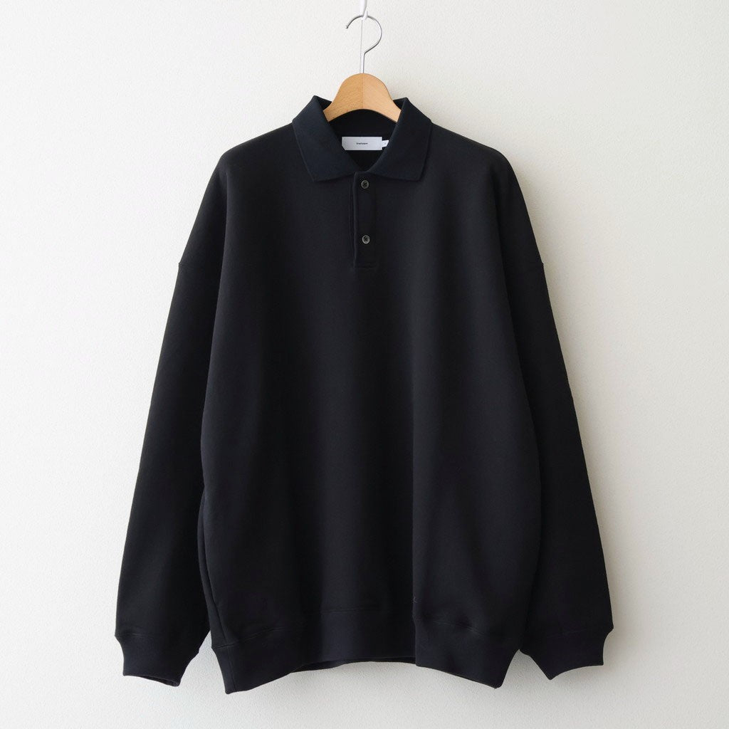 AZUMA Terry Pullover Polo Sweat #BLACK [GU261-70243B]