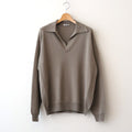 SUPER FINE CASHMERE SILK KNIT SKIPPER POLO #KHAKI BROWN [A26SP02SC]