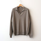 SUPER FINE CASHMERE SILK KNIT SKIPPER POLO #KHAKI BROWN [A26SP02SC]