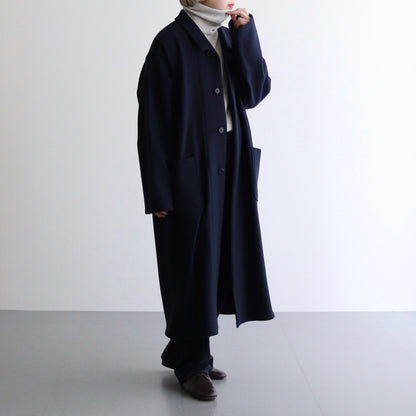 STAND COLLAR COAT #navy [54553]