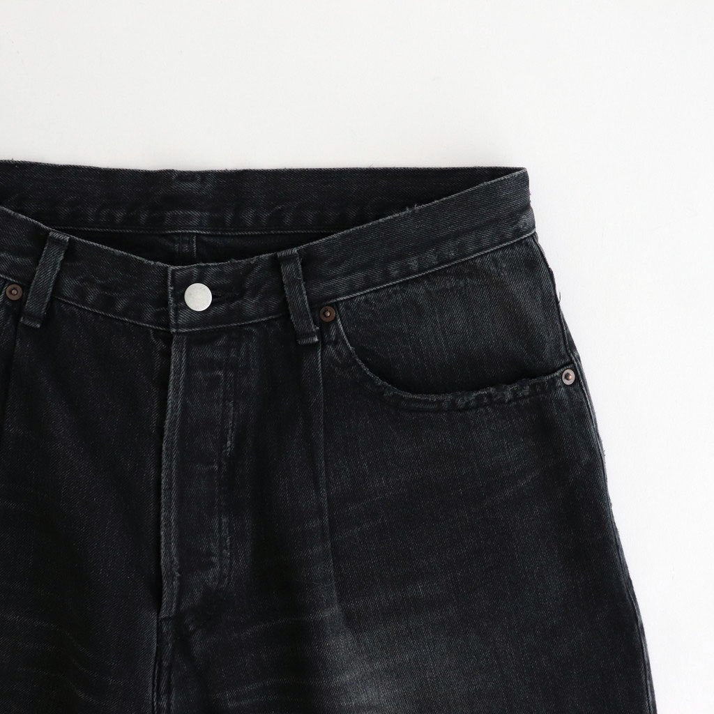 BAGGY DENIM SHORTS #BLACK [ST.1238]