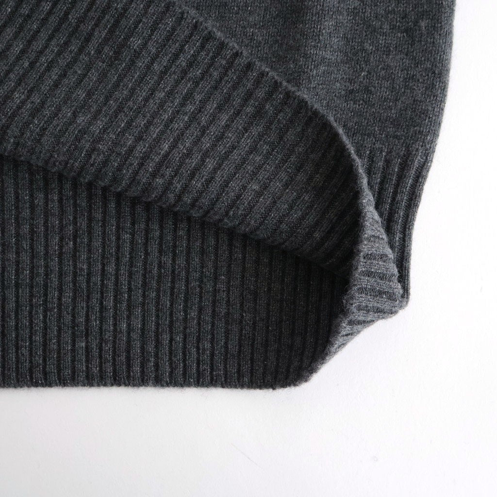 Cashmere V Neck #CHARCOAL [I25AW-IBC63]