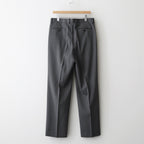LIGHT WOOL MAX GABARDINE TWO-TUCK SLACKS #DARK GRAY [A25AP03MG]