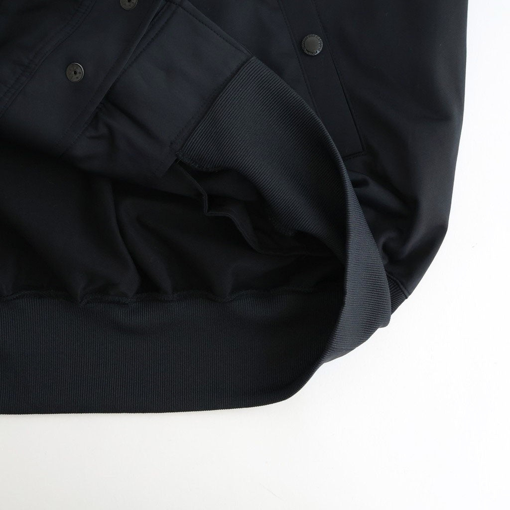 綿ナイロン裏毛 カーディガン #BLACK [HQ-T007-051]