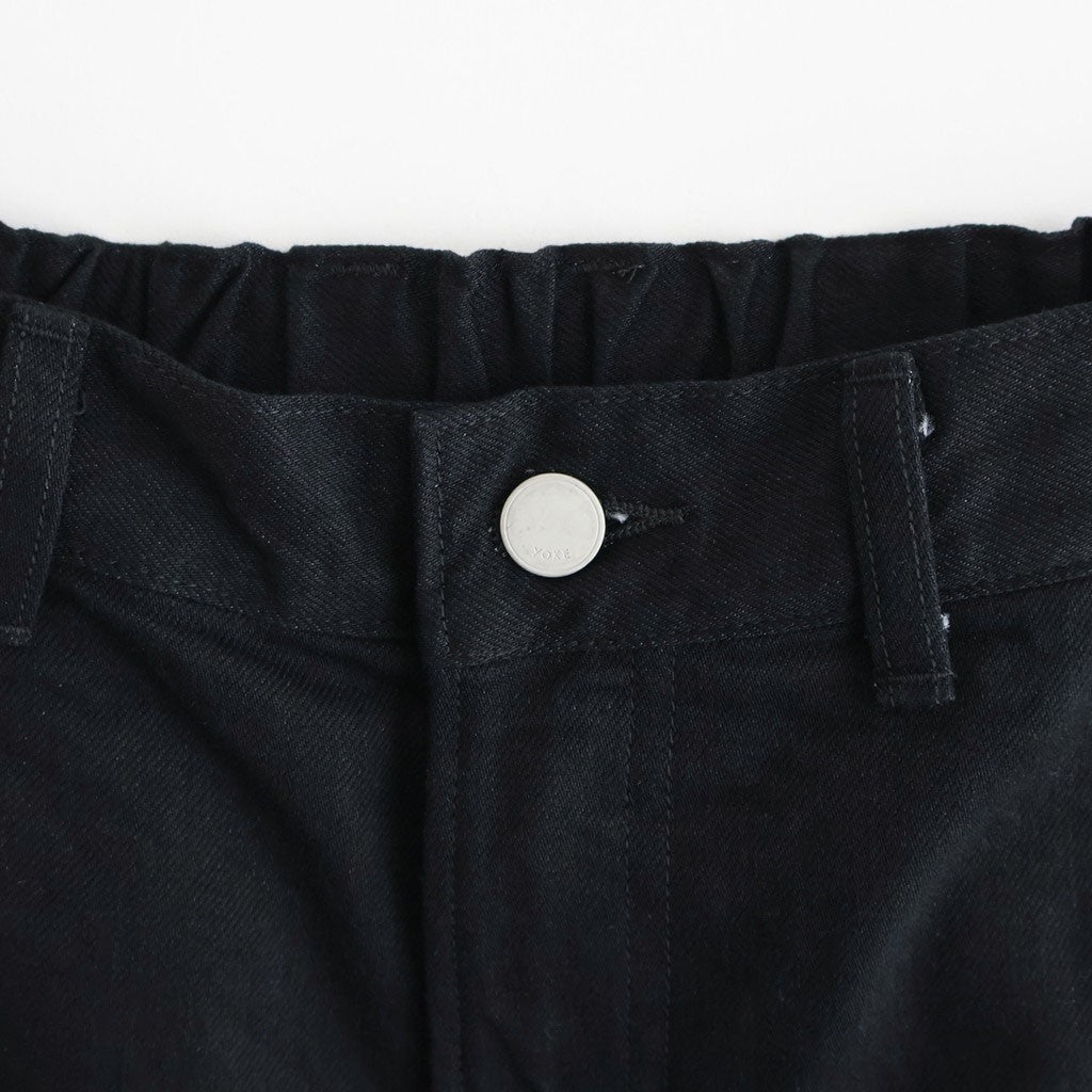Denim Wide Straight Pants #BLACK [YK26SS01294P]