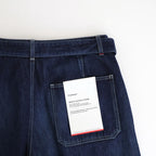 Selvage Denim Belted Pants #INDIGO_DARK FADE [GU261-40064DB]