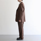 BLUEFACED WOOL TWO-TUCK SLACKS #BROWN RED STRIPE [A25AP02BS]