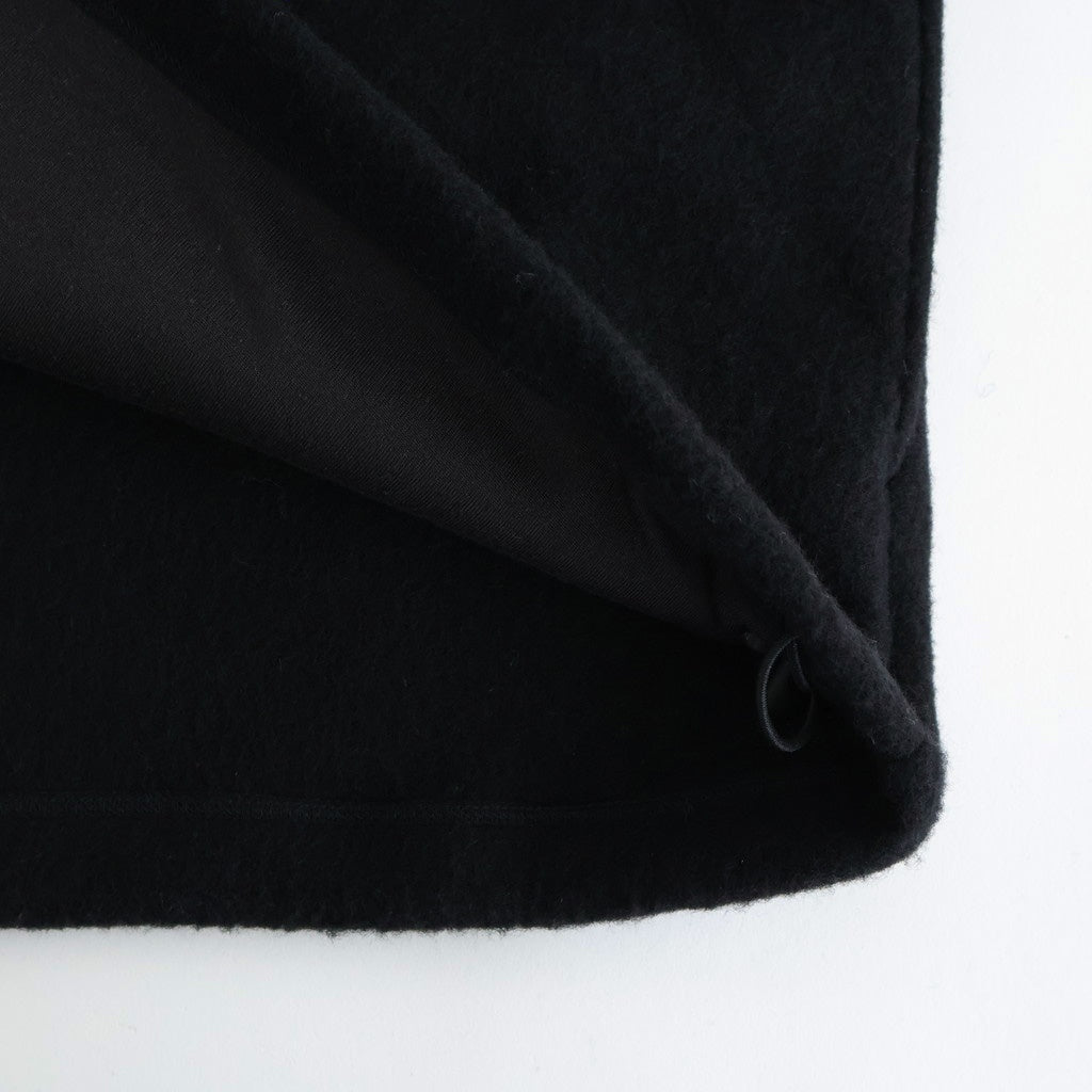 Wool Fleece Half Zip Pullover #BLACK [YK25FW01090B]