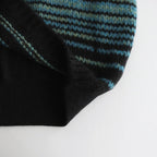 COLOR COMBINATION KNIT LS #BLUE × CHARCOAL [ST.713]