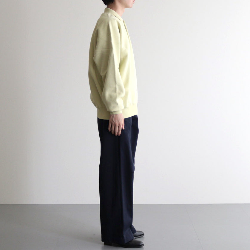 Auralee SMOOTH SOFT SWEAT POLO ライトライム4