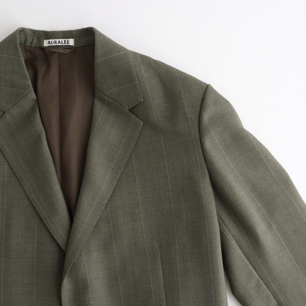 BLUEFACED WOOL JACKET #OLIVE GRAY STRIPE [A26AJ03BS]