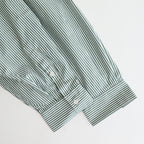CORPORATE UNIFORM L/S SHIRT #GREEN STRIPE [FSC253-50105B]