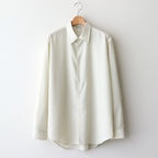 SUPER FINE WOOL STRIPE SHIRT #IVORY STRIPE [A25SS01WW]