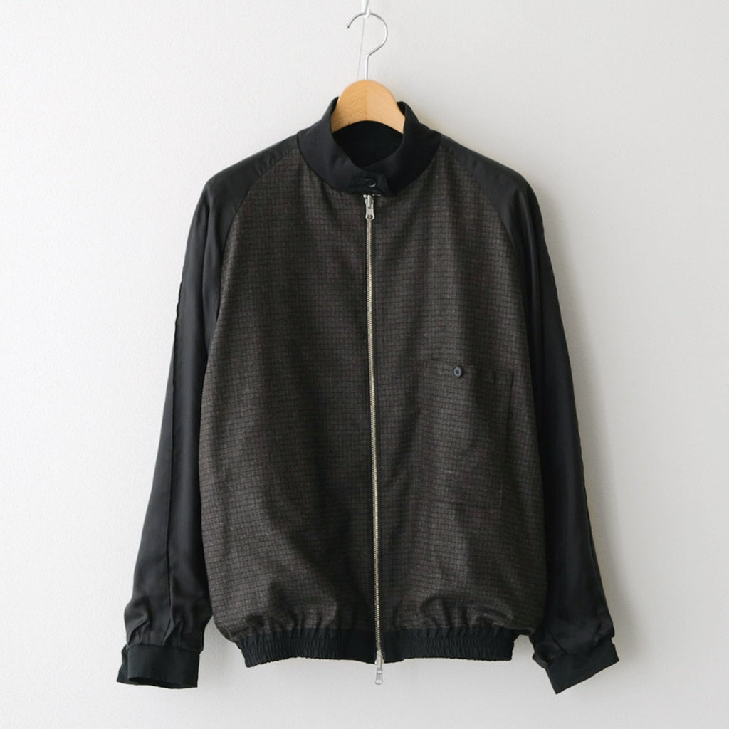 Wool Nylon Reversible Harrington Jacket #BLACK [YK25FW01058B]