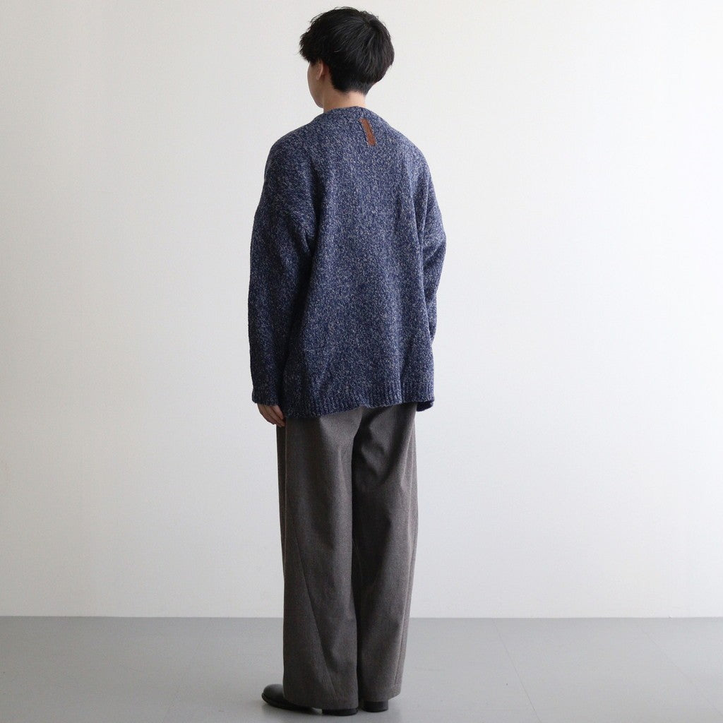 MixブークレーニットCD #NAVY x BEIGE [D224-K851]