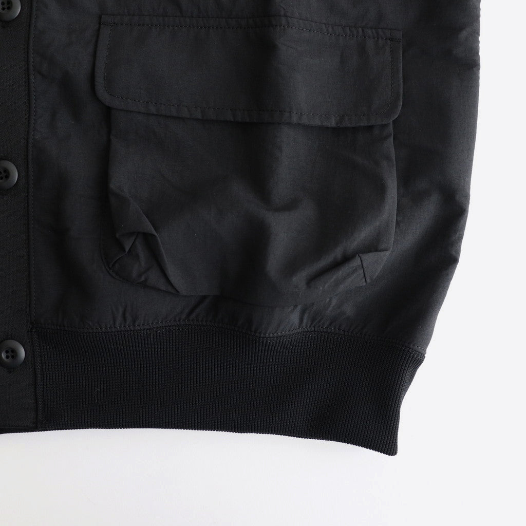 シルケット裏毛 カーディガン #BLACK [HN-T001-051]