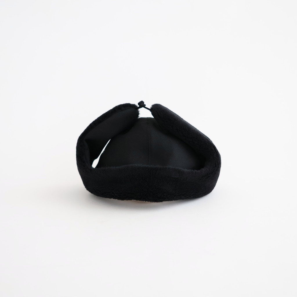 DRY WOOL BOMBER CAP #BLACK [NO.301382]