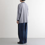 MICRO BORDER L/S TEE #WHITE×NAVY [FSC261-70168]