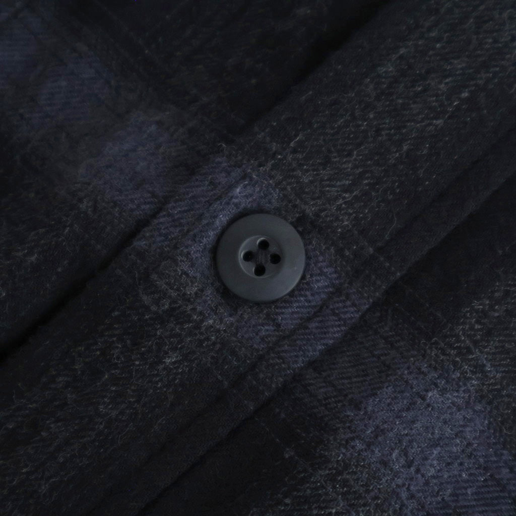 FLANNEL CHECK OVER YOKE SHIRT #BLACK [FSC253-50129]