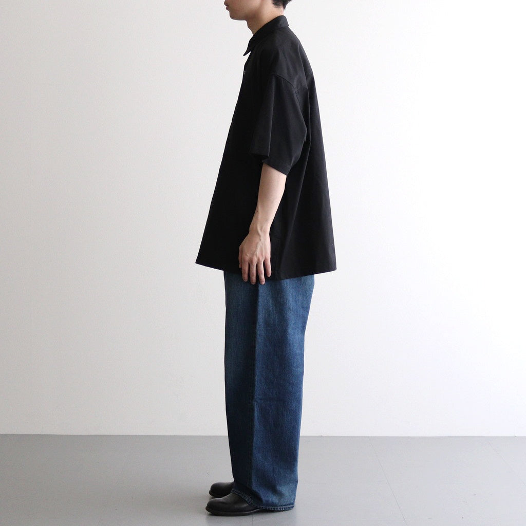 Solotex Twill S/S Oversized Box Shirt #BLACK [GM251-50323B]
