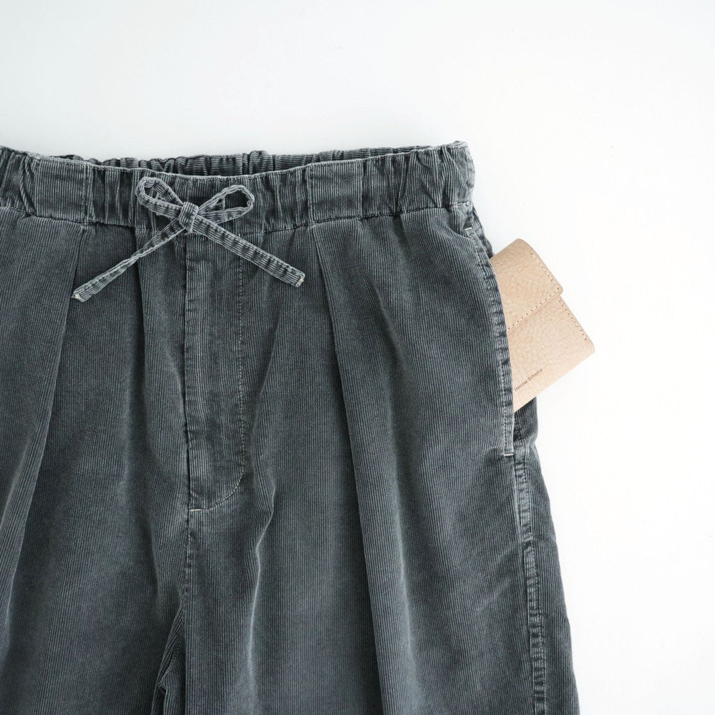 Corduroy 1Pleated Easy Trousers #Black [YK26FW01339P]