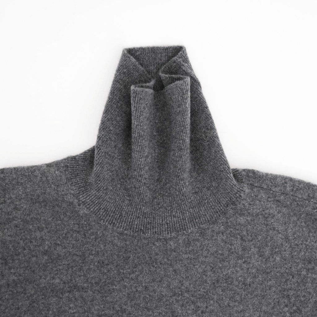 EXTRA FINE WOOL KNIT TURTLE NECK LS #GREY [ST.1635]