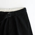 Selvage Denim Belted Pants #BLACK_WASHED [GU261-40064RB]