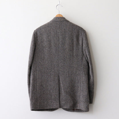 LAMA SHETLAND WOOL TWEED OVER JACKET #KHAKI TWEED [A24AJ06LS]