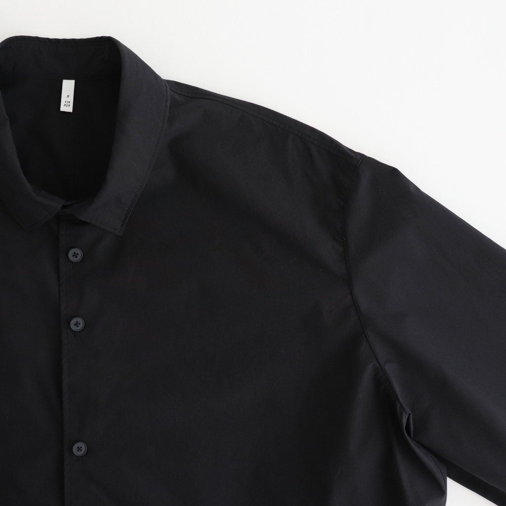 FHFSSH - コットン・ ポリコア タイプライター 半袖シャツ #95 Black [SN_FR0405SH]