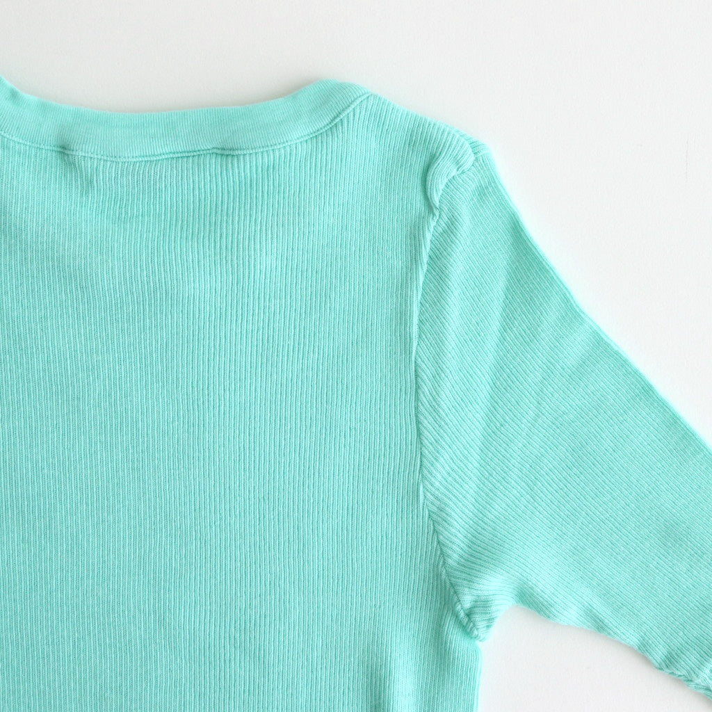 ORGANIC SOFT RIB TEE #AQUA GREEN [A25ST04OT]