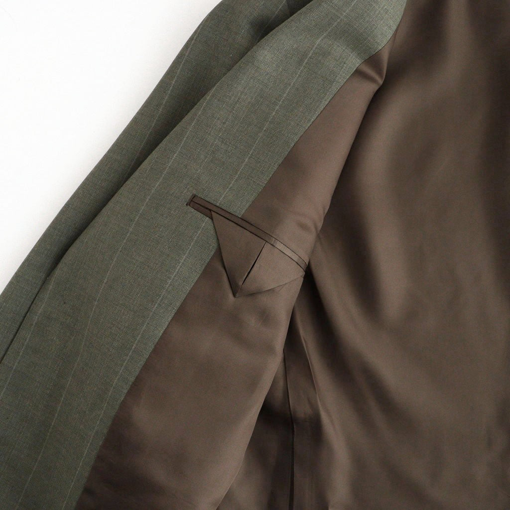BLUEFACED WOOL JACKET #OLIVE GRAY STRIPE [A26AJ01BS]