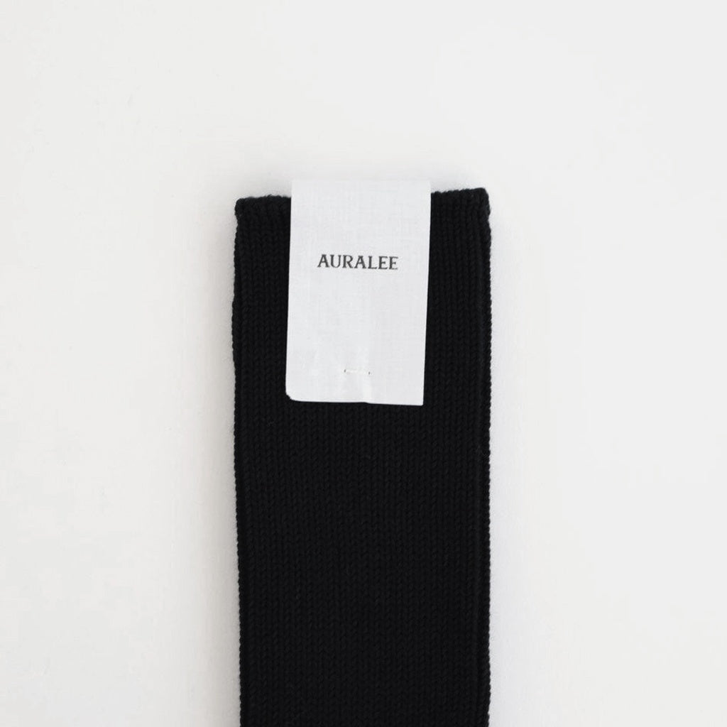 COTTON LOW GAUGE SOCKS #BLACK [A26SS03SX-M]