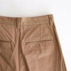 WASHED FINX CHINO ONE-TUCK PANTS #CAMEL BROWN [A25SP05FC]